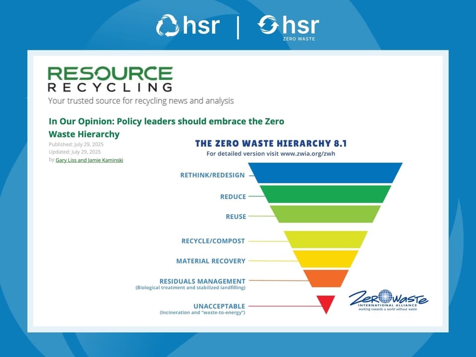 Zero Waste Leaders Advocate for Policy Adoption of Updated Hierarchy Framework